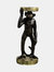 Standing Monkey Candle Holder - Black/Gold - Black/Gold