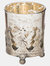 The Lustre Collection Christmas Tea Light Holder - 7cm x 6cm x 6cm - Silver