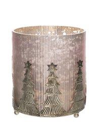 The Noel Collection Christmas Candle Holder - 14cm x 13cm x 13cm