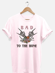 Bad To The Bone T-Shirt - Light Pink