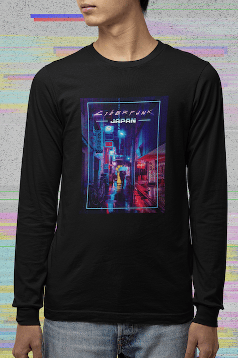 Cyberpunk Japan Long Sleeve T Shirt