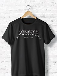 Forever Young & Free T-Shirt - Black