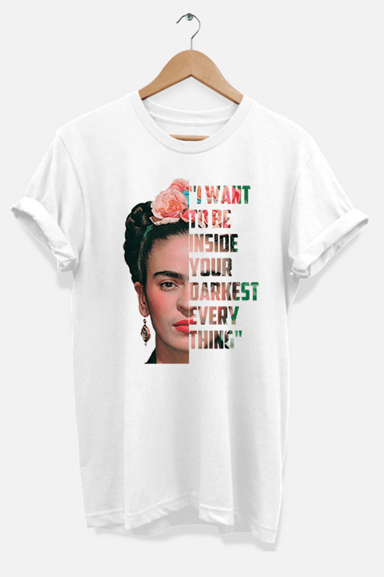 Frida Kahlo Quote T-shirt - White