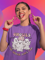 Ghouls Just Wanna Have Fun 80s Halloween Pop Culture T-Shirt