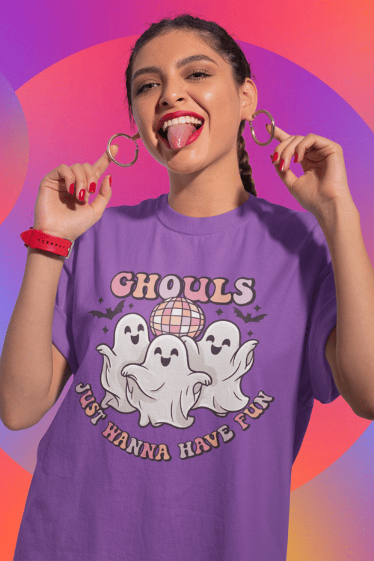 Ghouls Just Wanna Have Fun 80s Halloween Pop Culture T-Shirt