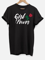 Girl Power Rock Style T-shirt - Black
