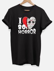 I Love 80's Horror Tee - Black