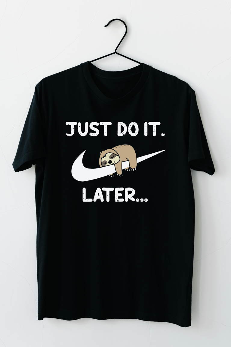 Just Do It Later T-Shirt - Black