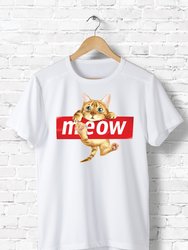 Meow Cat T-shirt - White