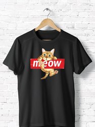 Meow Cat T-shirt - Black