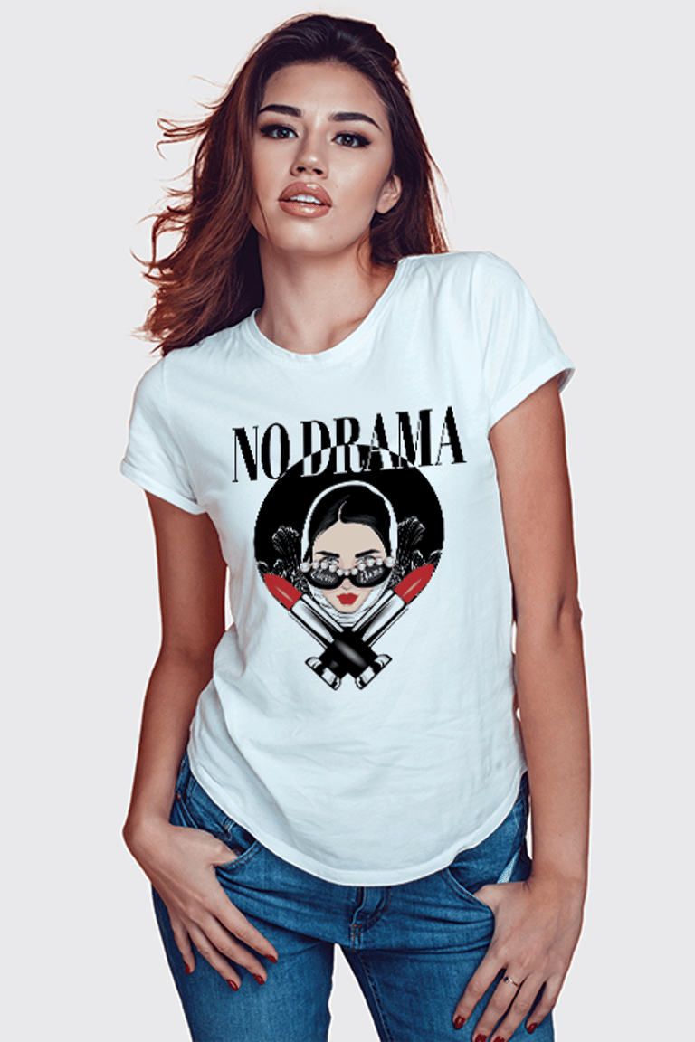 No Drama T-Shirt - White