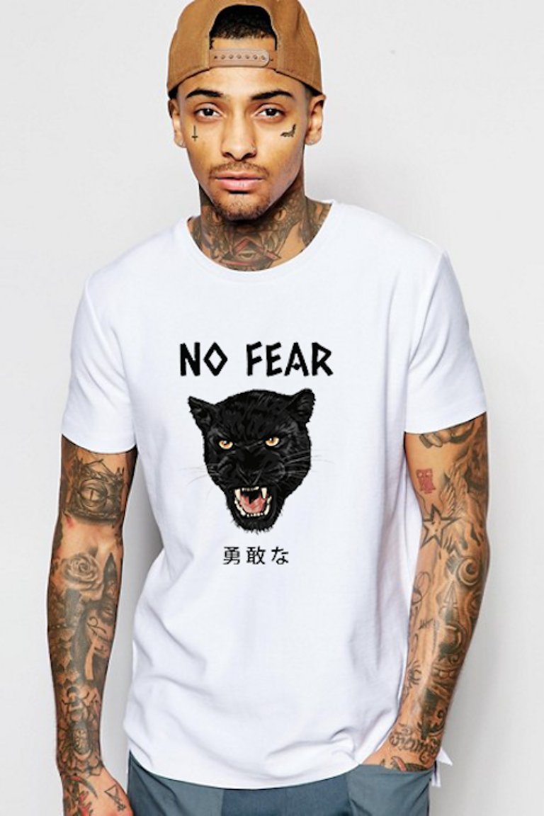 No Fear Japanese Panther T-Shirt - White