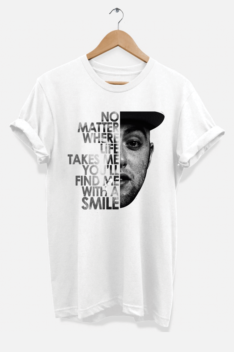 No Matter Where Life Takes Me You'll Find Me With A Smile T-Shirt - White