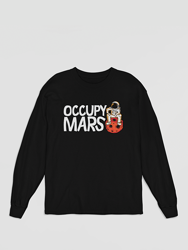 Occupy Mars Long Sleeve T-Shirt - Black
