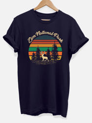 Retro Zion National Park T-Shirt - Navy