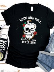Rock And Roll Skull T-Shirt