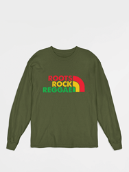Roots Rock Reggae Long Sleeve T-shirt - Olive