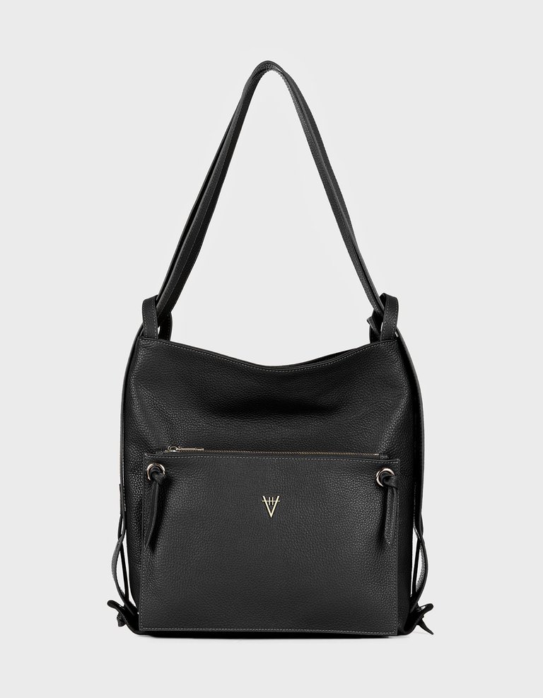 Liber Backpack & Shoulder Bag - Black