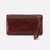 Lauren Wristlet In Polished Leather In Henna