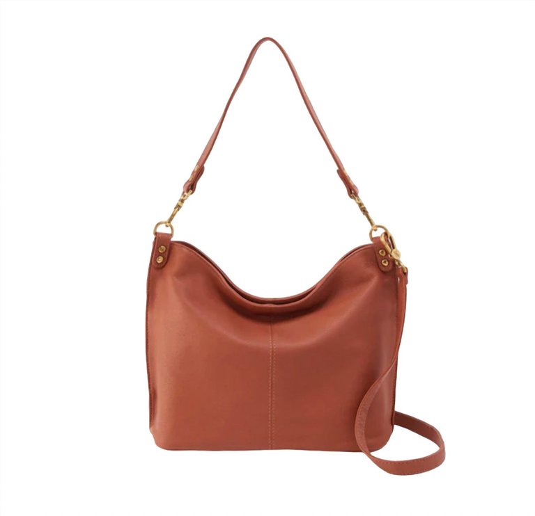 Women's Pier Convertible Shoulder Bag In Cognac Soft Leather - Cognac Soft Leather