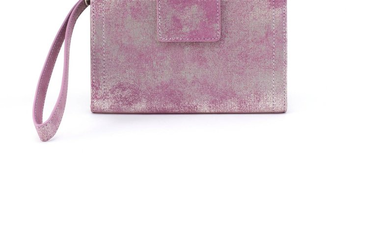 Women's Violet Wristlet In Violet Metallic - Violet Metallic