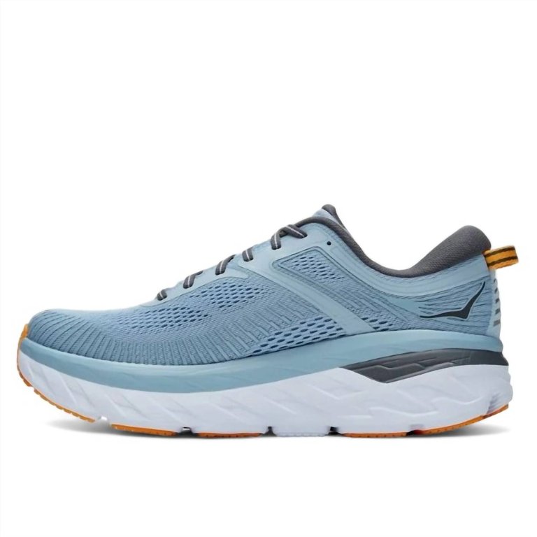 Men's Bondi 7 Running Shoes In Blue Fog/castlerock