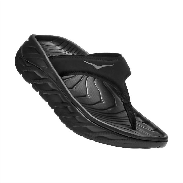 Women's Ora Recovery Flip Flop In Black/Dark Gull/Gray