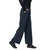 Fleece Wide Leg Pant In Carbon Blue