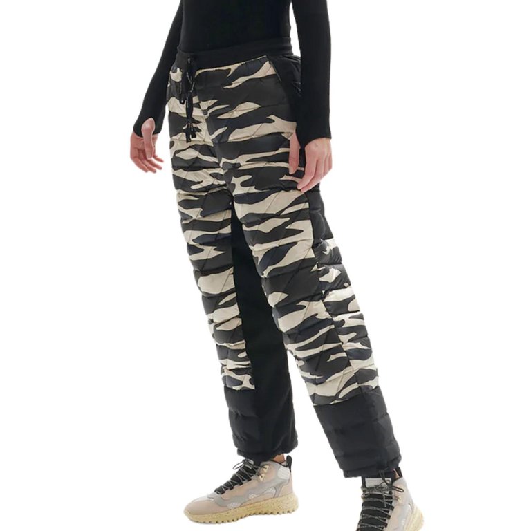 Hybrid Down Sweatpants In Zebra