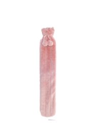 Home & Living Luxury Longline Faux Fur Hot Water Bottle (Dusky Pink) (One Size) - Dusky Pink
