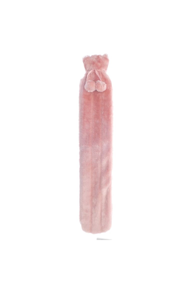 Home & Living Luxury Longline Faux Fur Hot Water Bottle (Dusky Pink) (One Size) - Dusky Pink