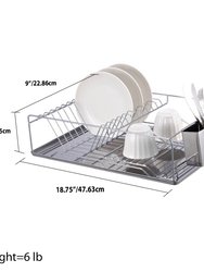 2-Tier 3 Piece Steel Dish Drainer