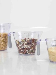 3 Piece Measuring Cup with Rubber Grip