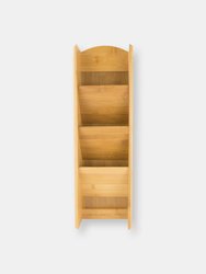 3 Tier Bamboo Letter Rack with Key Hooks