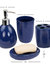 4 Piece Bath Accessory Set, Navy