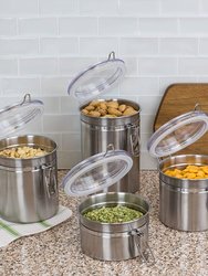 4 Piece Stainless Steel Canister Set