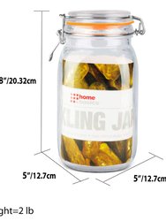 47 oz. Glass Pickling Jar with Wire Bail Lid and Rubber Seal Gasket