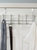 5 Hook Over the Door Hanging Rack with Crystal Knobs,Chrome