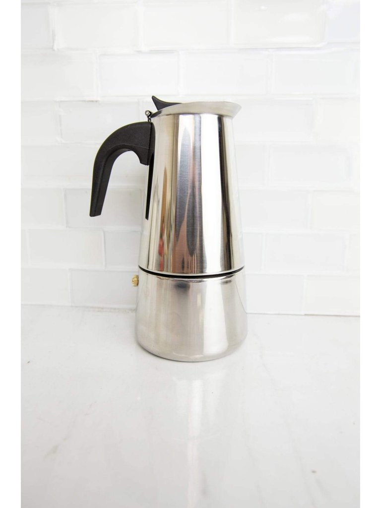 6 Cup Stainless Steel Espresso Maker, Silver