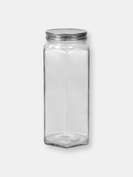 61 oz. X-Large Hexagon Glass Canister, Clear