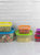 7 Piece Plastic Food Storage Container Set with Multi-Colored Lids