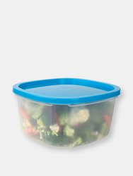 7 Piece Plastic Food Storage Container Set with Multi-Colored Lids