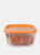 7 Piece Plastic Food Storage Container Set with Multi-Colored Lids