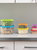 7 Piece Plastic Food Storage Container Set with Multi-Colored Lids