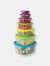 7 Piece Plastic Food Storage Container Set with Multi-Colored Lids