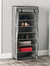 8  Tier Portable Polyester Shoe Closet, Grey