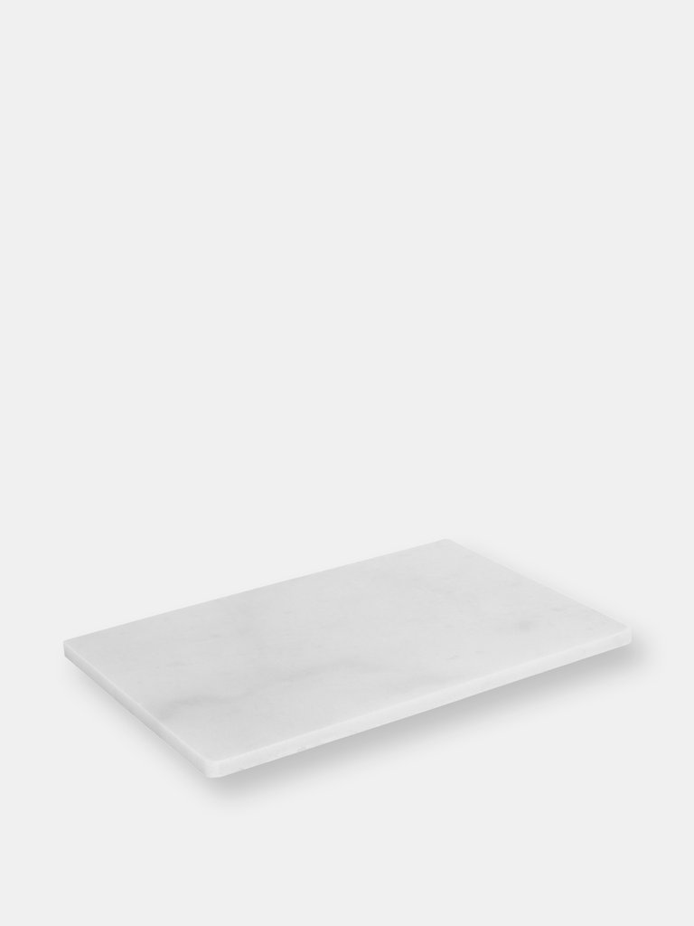 8" x 12" Marble Cutting Board, White