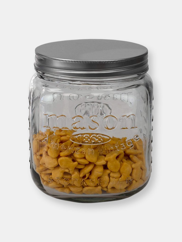 90 oz.  Medium Mason Glass Canister, Clear