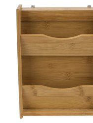 Bamboo Letter Rack with Key Box, Natural