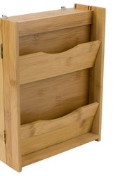 Bamboo Letter Rack with Key Box, Natural